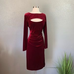 INC International Concepts velvet cutout dress